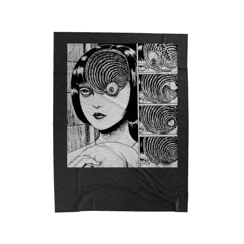 Uzumaki Junji Ito Tomie Horror Gore Goru Eyeball Manga Anime Japan Velveteen Blanket