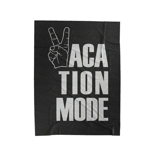 Vacation Mode Peace Sign Travel Velveteen Blanket