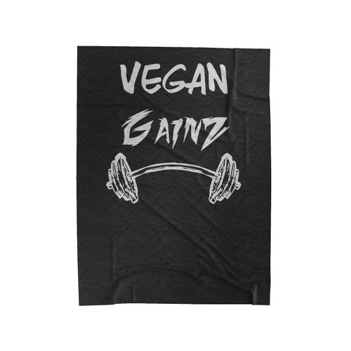 Vegan Gainz Vegan Gym Vegan Fitness 1 Velveteen Blanket