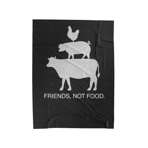 Vegetarian Farm Animal Friends Not Food Vegan Cow Pig Chicken Pyramid 2 Velveteen Blanket