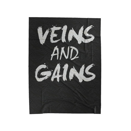 Veins And Gains Velveteen Blanket
