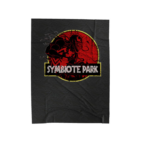 Venom Jurassic Park Movie Logo Velveteen Blanket