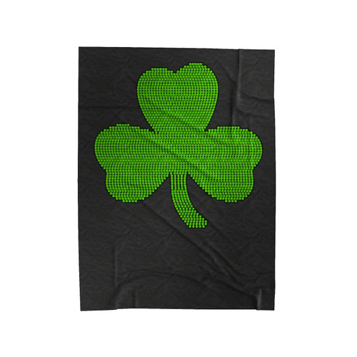 Very Large Shamrock St. Patrick's Day Irish Luck Lucky Clover Velveteen Blanket