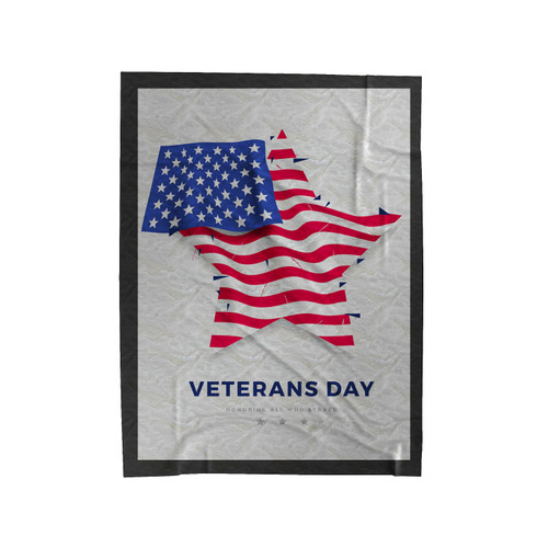 Veterans Day Flag Us Velveteen Blanket