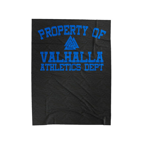 Viking Property Of Valhalla Athletics Velveteen Blanket