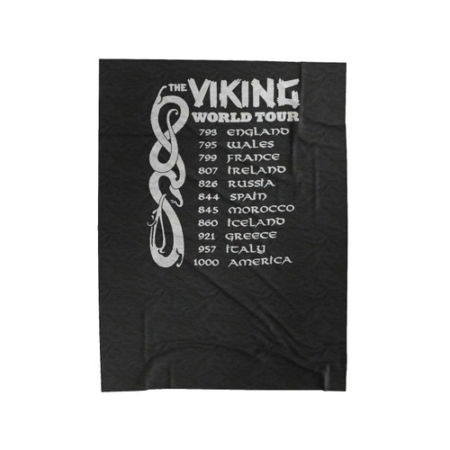 Viking World Tour Swedish Norwegian Danish Scandinavian Nordic Velveteen Blanket