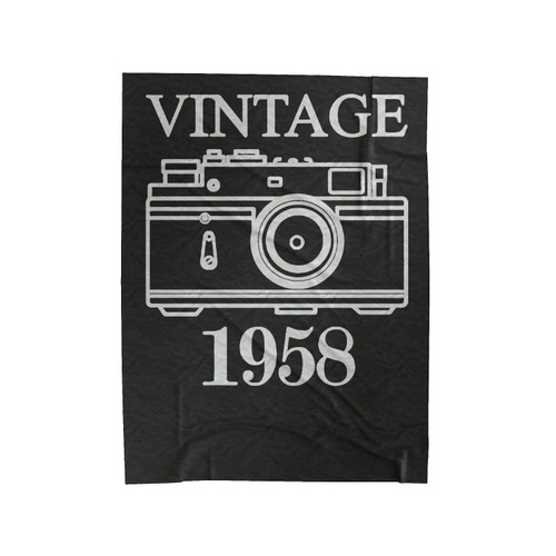 Vintage 1958 60Th Birthday 60 Years Old Velveteen Blanket