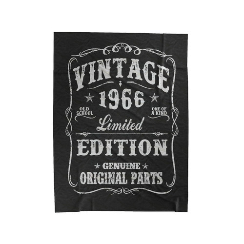 Vintage 1966 Limited Edition Born In 1966 50Th Birthday Velveteen Blanket