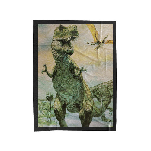 Vintage Dinosaur Velveteen Blanket
