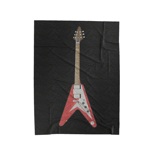 Vintage Flying V Guitar Velveteen Blanket