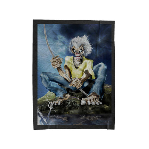 Vintage Iron Maiden Band Velveteen Blanket