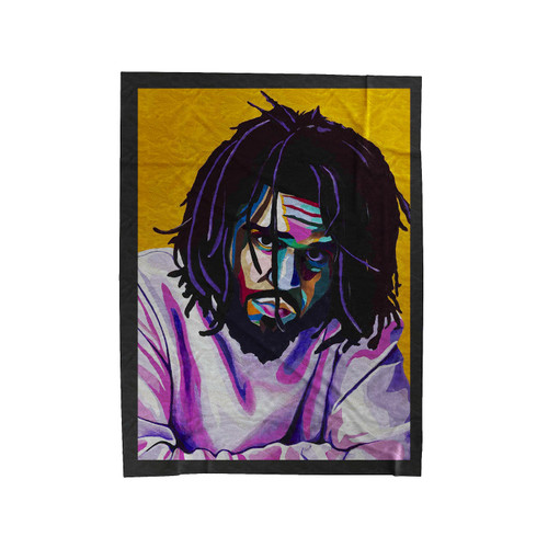 Vintage J Cole Portrait Hip Hop Velveteen Blanket