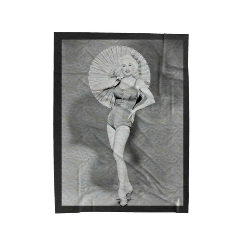 Vintage Mamie Van Doren Velveteen Blanket