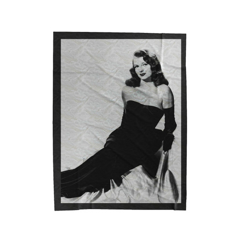 Vintage Photos Of Rita Hayworth For Film Noir Velveteen Blanket