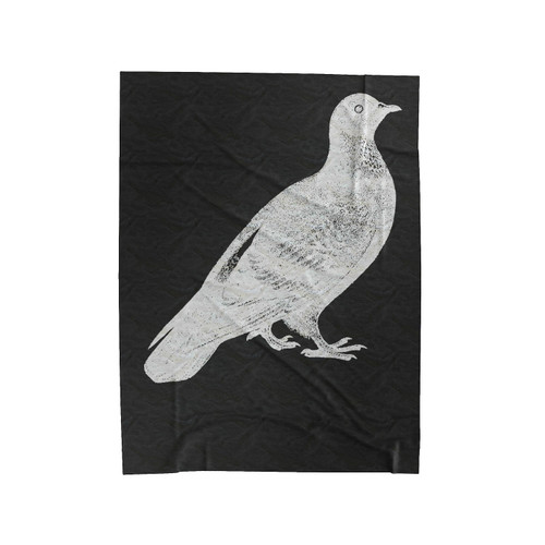 Vintage Pigeon Dove Velveteen Blanket