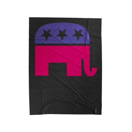 Vintage Republican Elephant Election Velveteen Blanket