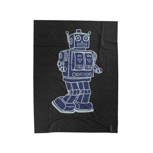 Vintage Robot Toys Velveteen Blanket