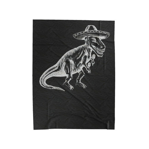 Vintage T-Rex Mexican Tyrannosaurus Dinosaur Velveteen Blanket