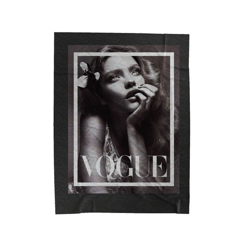 Vogue Cover Velveteen Blanket