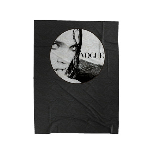 Vogue Cover Art Velveteen Blanket