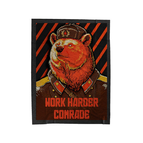 Vote Soviet Bear Russian Bear Meme Velveteen Blanket