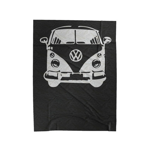 Vw Micro Bus Front Graphic Velveteen Blanket