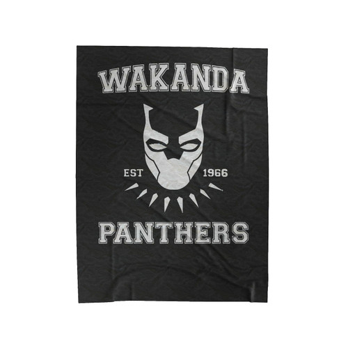 Wakanda Panthers University Black Panther Velveteen Blanket
