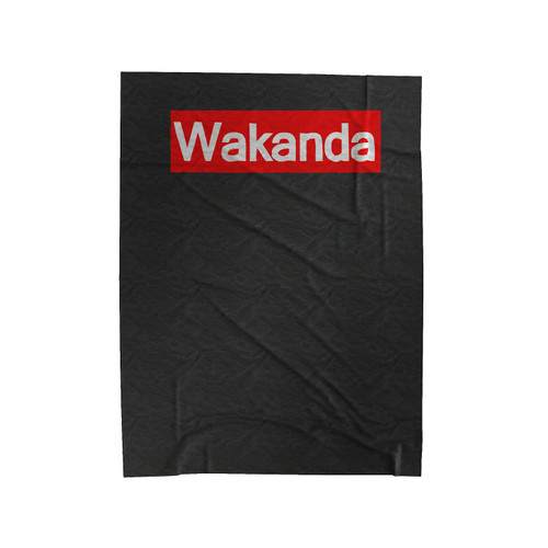 Wakanda Red Box Logo Black Panther Velveteen Blanket