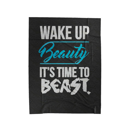 Wake Beauty Is The Beast Velveteen Blanket