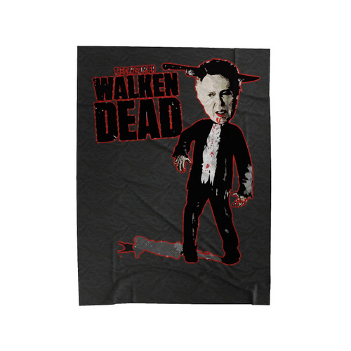 Walking Dead Christroper Walken Vector Art Velveteen Blanket