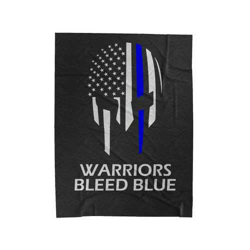 Warriors Bleed Blue Velveteen Blanket