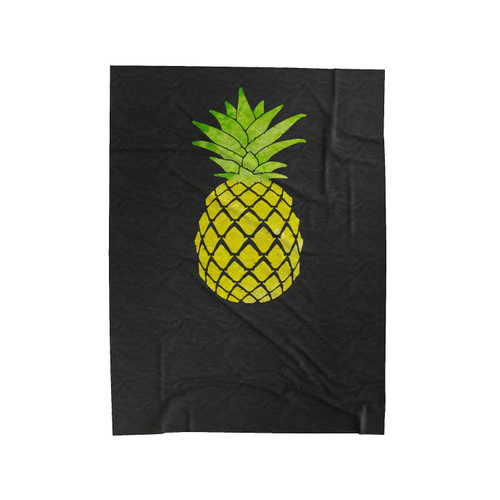 Watercolor Pineapple Pineapple Female Watercolor Vacation Female Summer Velveteen Blanket