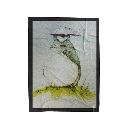 Watercolor Totoro Velveteen Blanket