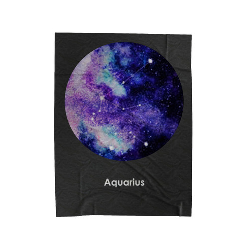 Watercolor Zodiac Astrology Constellation Of Aquarius Velveteen Blanket