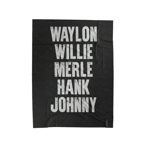 Waylon Jennings Willie Nelson Merle Haggard Velveteen Blanket