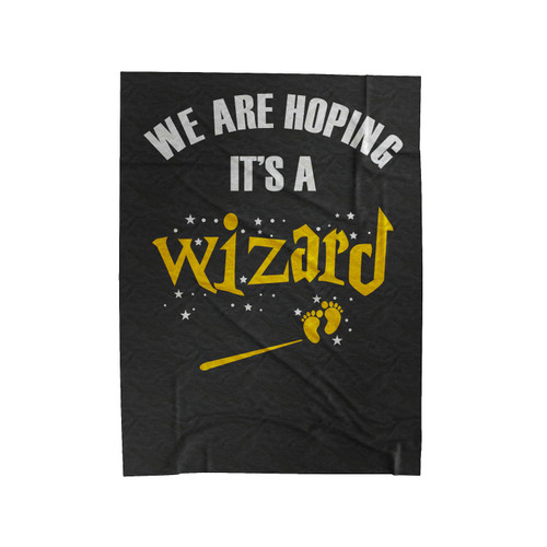 We Are Hoping It's A Wizard Expectant Patronum Velveteen Blanket