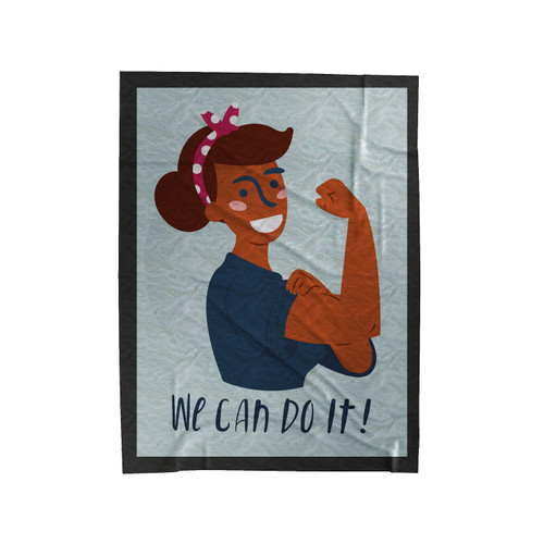 We Can Do It 3 Velveteen Blanket