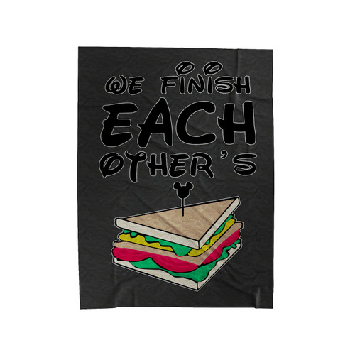 We Finish Each Other's Sandwiches 1 Velveteen Blanket