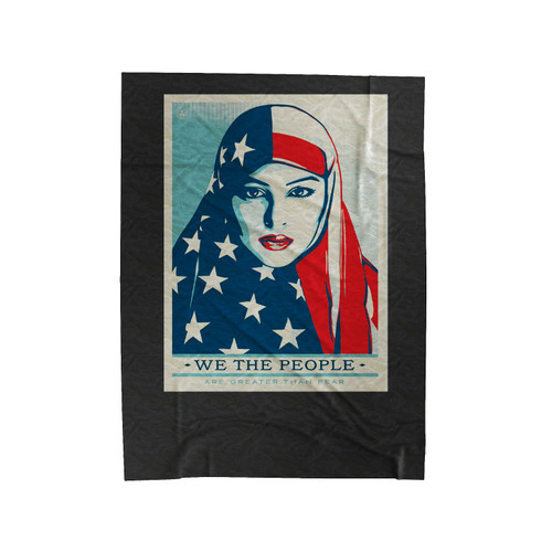 We The People Muslim Women's March Velveteen Blanket