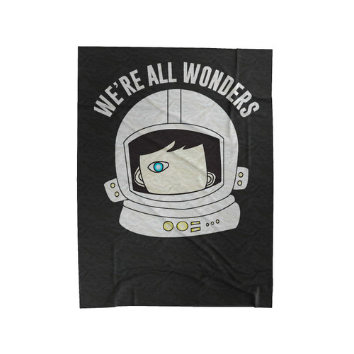 We're All Wonders Scoop Neck Velveteen Blanket