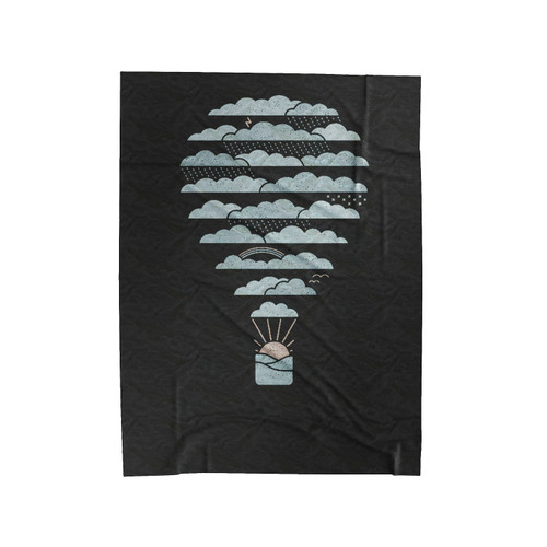 Weather Balloon Velveteen Blanket