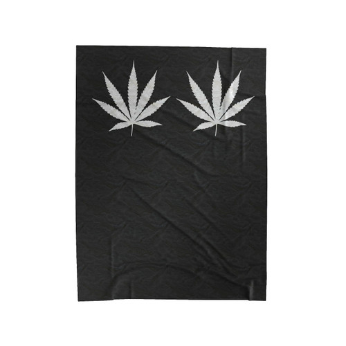 Weed Leaf Boobs Velveteen Blanket