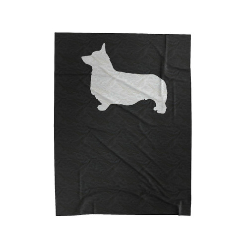 Welsh Corgi Silhouette Animal Pet Dog Velveteen Blanket