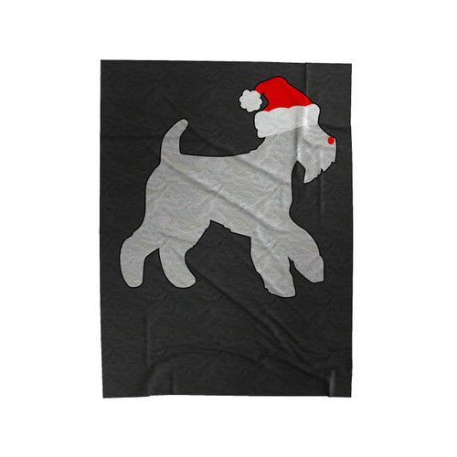 Welsh Terrier Christmas Velveteen Blanket