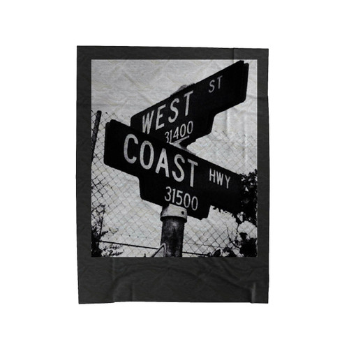 West Coast Cali California Velveteen Blanket