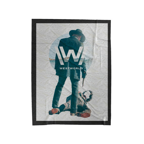 Westworld Man In Black 1 Velveteen Blanket