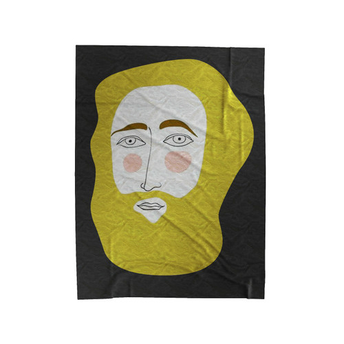 Whiskers Man Velveteen Blanket