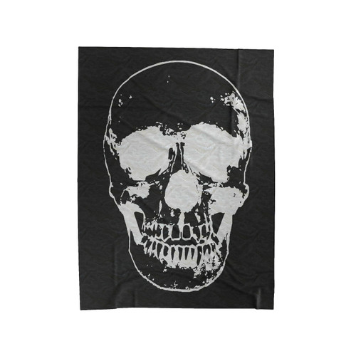 White Horror Skull Velveteen Blanket