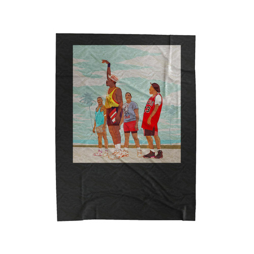 White Men Can't Jump Art Velveteen Blanket