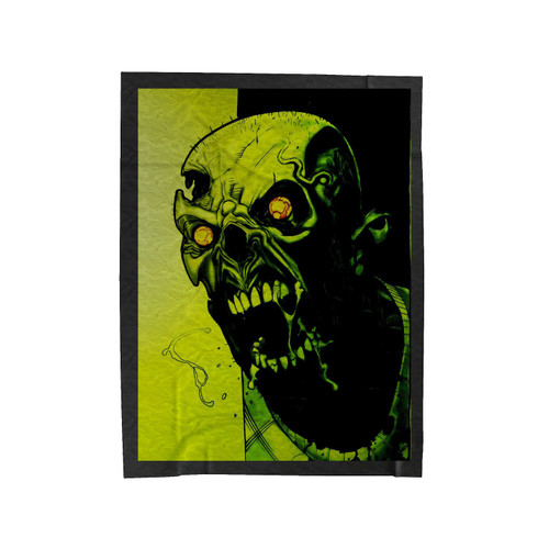White Zombie Monster Yell Zombie Velveteen Blanket